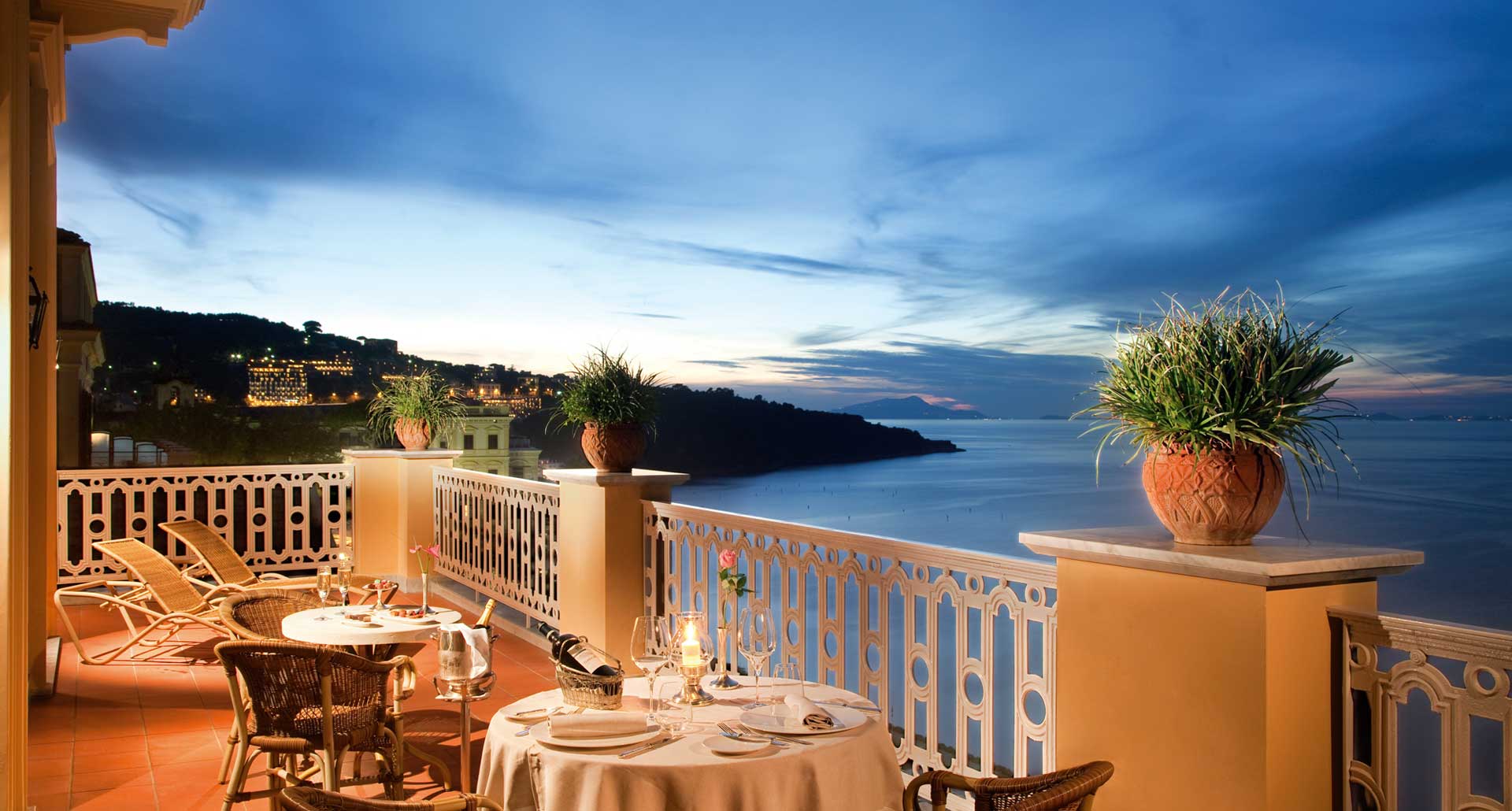 Elegant suite at Grand Hotel Excelsior Vittoria in Sorrento