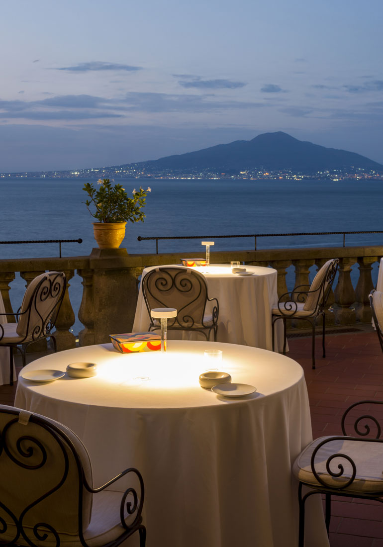 Terrazza Bosquet dining terrace at Grand Hotel Excelsior Vittoria