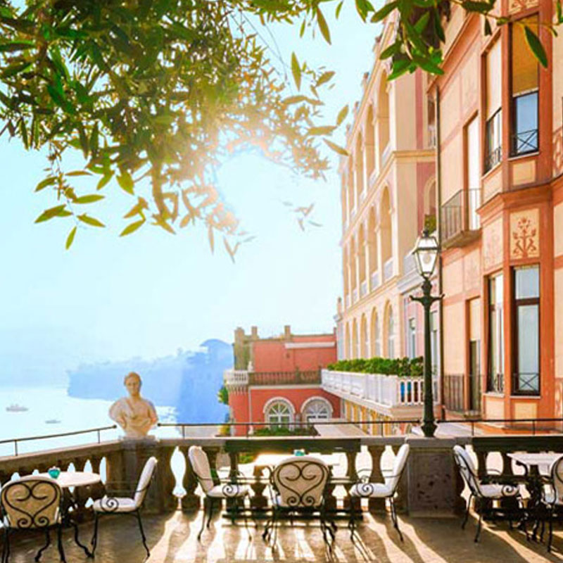 View over the Bay of Naples from Grand Hotel Excelsior Vittoria in Sorrento