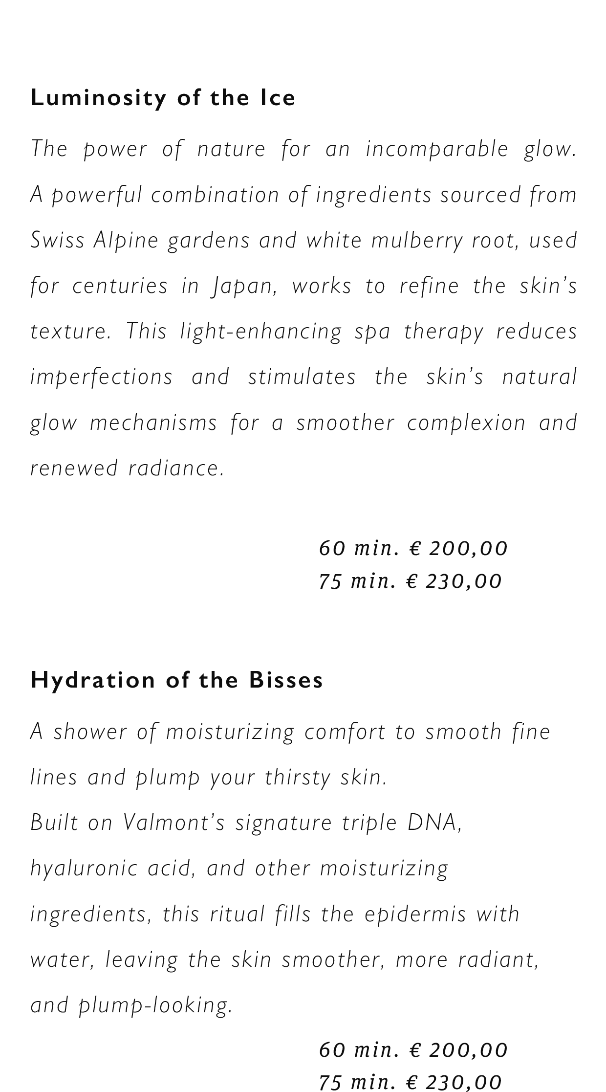 La Serra Treatments List 2026 page 3