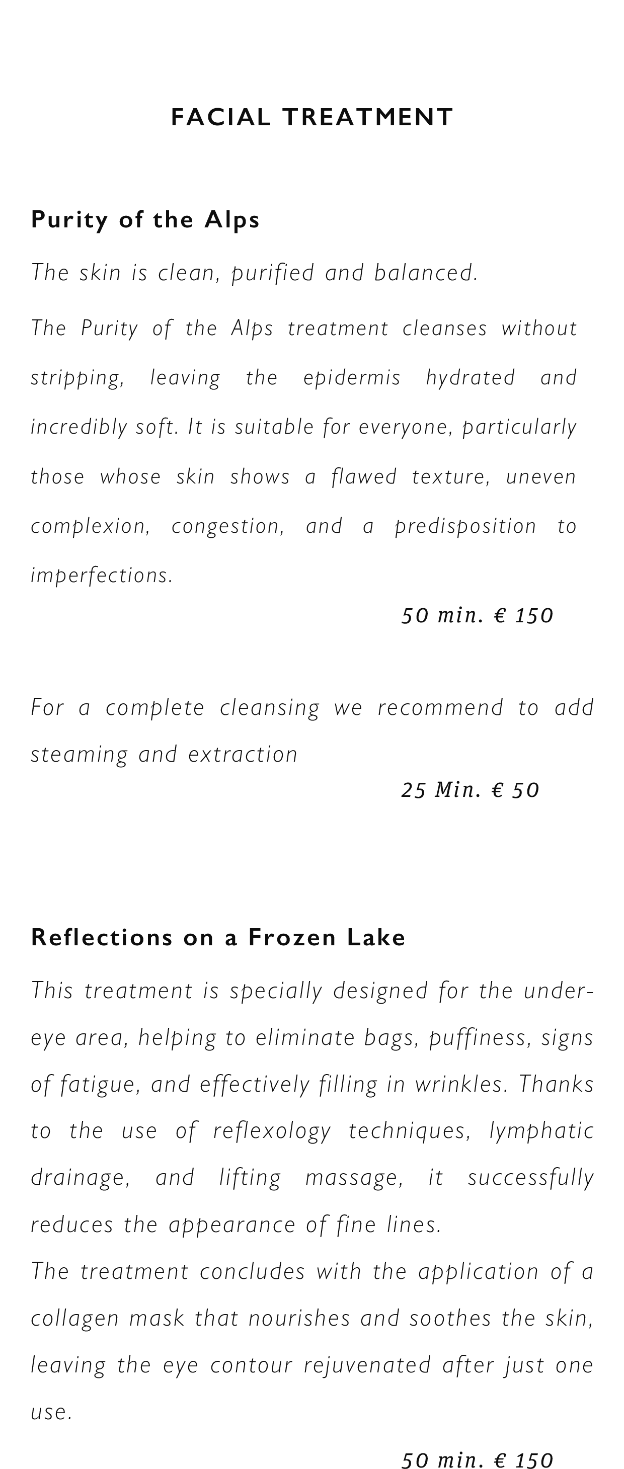 La Serra Treatments List 2026 page 5