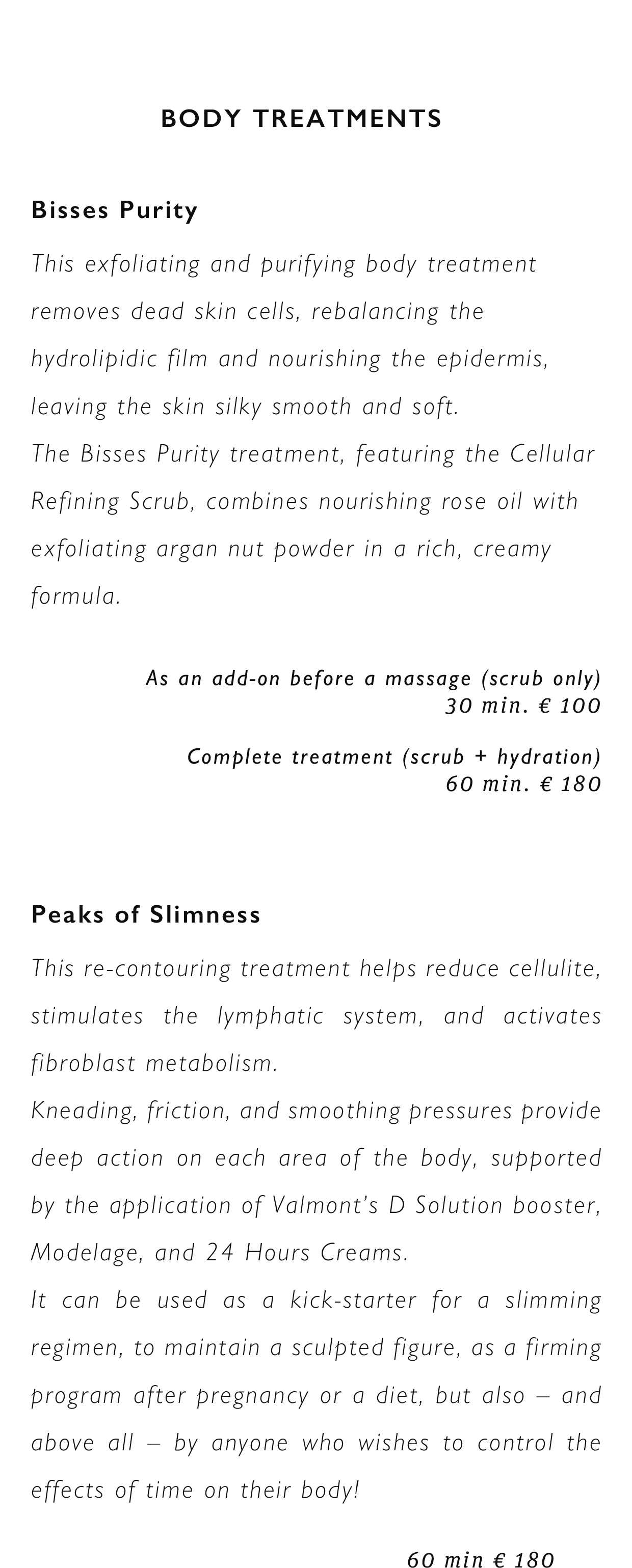 La Serra Treatments List 2026 page 6