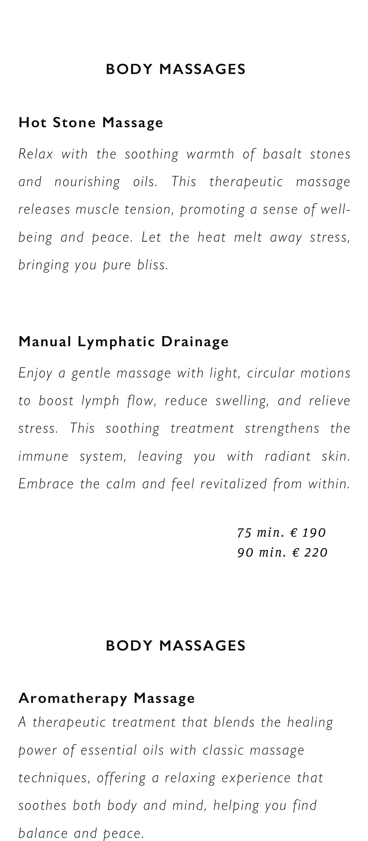 La Serra Treatments List 2026 page 7